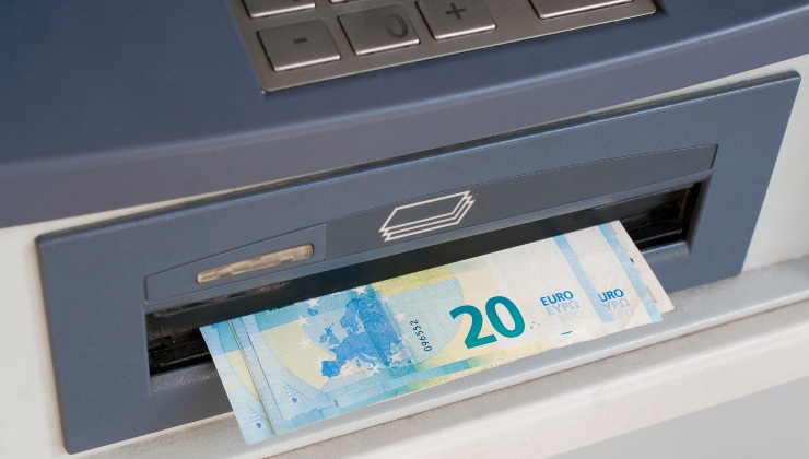 Banconote da 20 € prelevate da un ATM